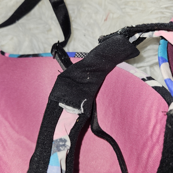 Colorful Palm Tree Print Bra - Picture 3 of 3